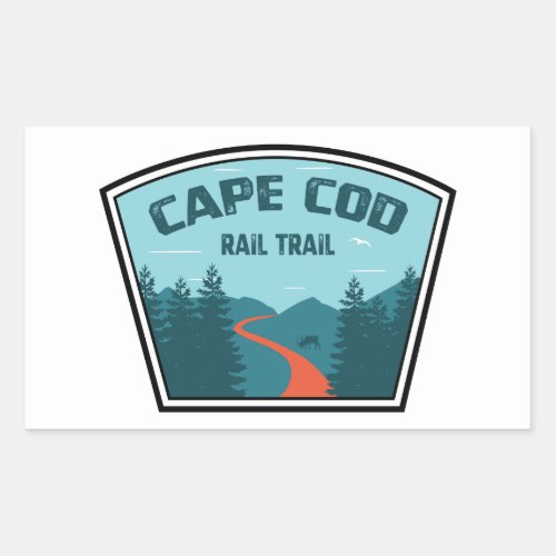 Cape Cod Rail Trail Rectangular Sticker