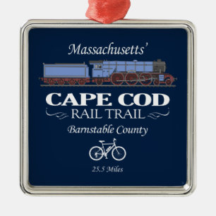 Cape Cod Rail Trail (RT2) Metal Ornament