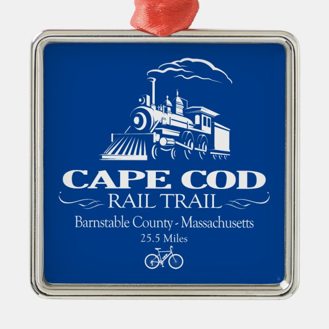 Cape Cod Rail Trail (RT) Metal Ornament (Front)