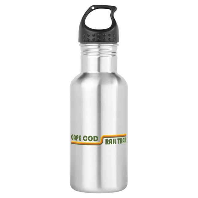 Cape Cod Rail Trail Stainless Steel Water Bottle (Front)