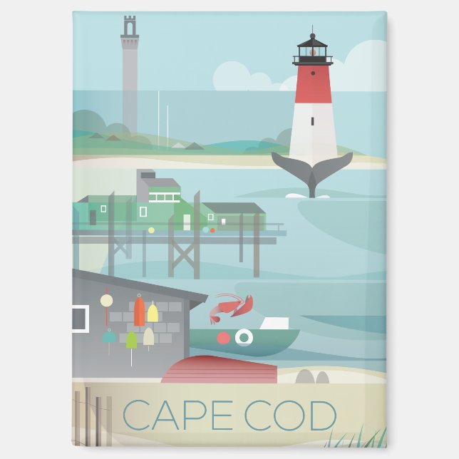 Cape Cod Refrigerator Magnet (Front)