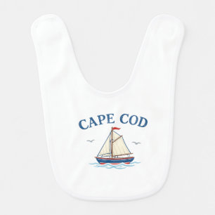 Cape Cod Sailboat Baby T-Shirt Bib