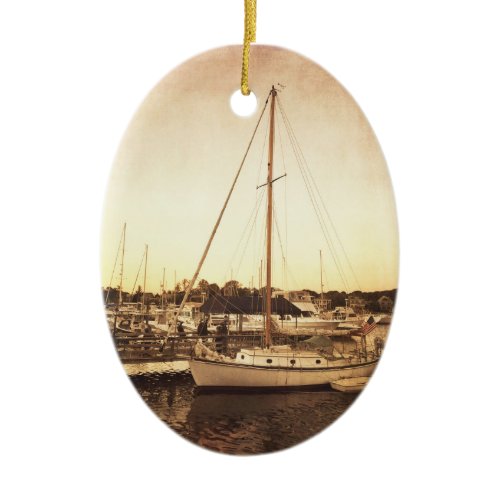 Cape Cod Sailboat Christmas Ornament
