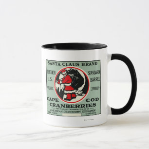 Cape Cod Santa Claus Brand Cranberry Label Mug