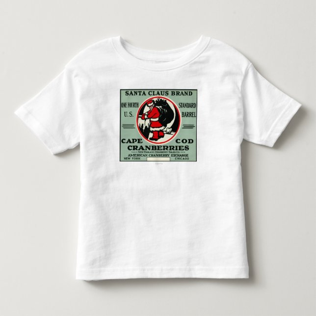 Cape Cod Santa Claus Brand Cranberry Label Toddler T-shirt (Front)