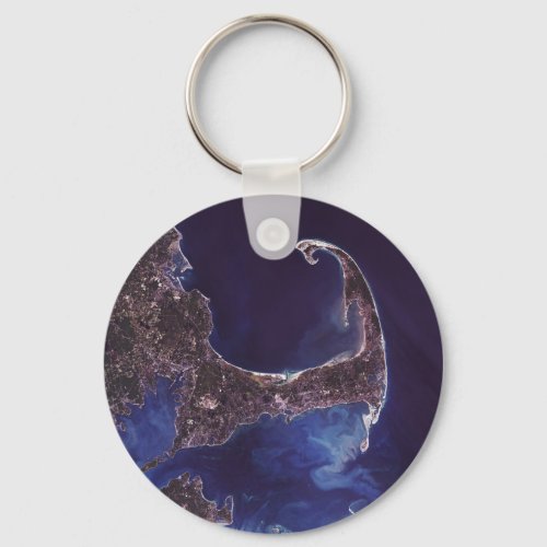 Cape Cod Satellite Photograph Keychain