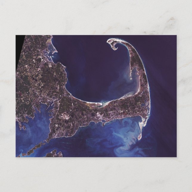 Cape Cod Satellite Photograph Postcard (Front)