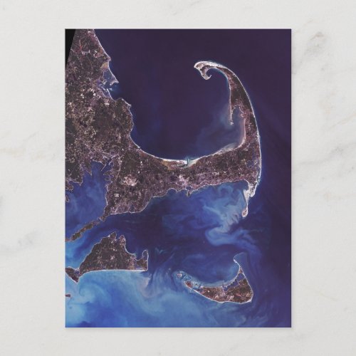 Cape Cod Satellite Photograph Postcard