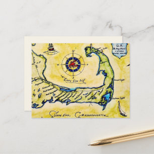 Cape Cod Scenic Route Postcard
