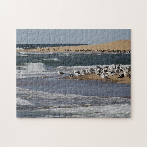 Cape Cod Seascape with shore birds Jigsaw Puzzle