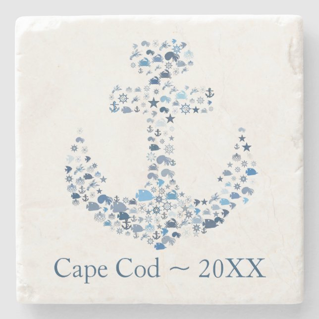 Cape Cod Souvenir Coaster - Customize (Front)