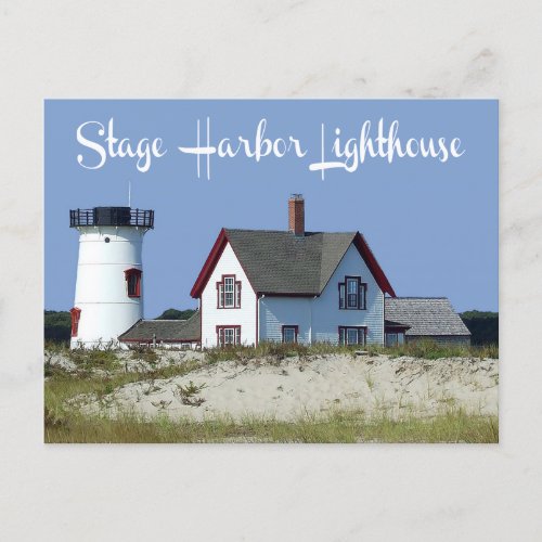 Cape Cod Stage Harbor Light Chatham MA Post Card
