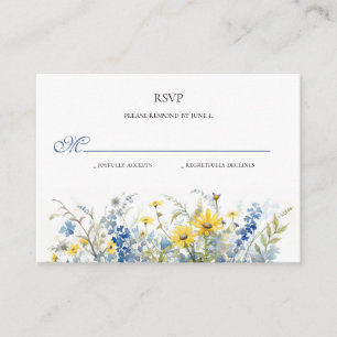 Cape Cod Summer Garden Wedding RSVP Enclosure Card