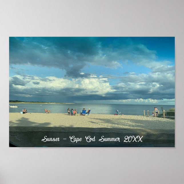Cape Cod Summer Sunset Beach Poster (Front)