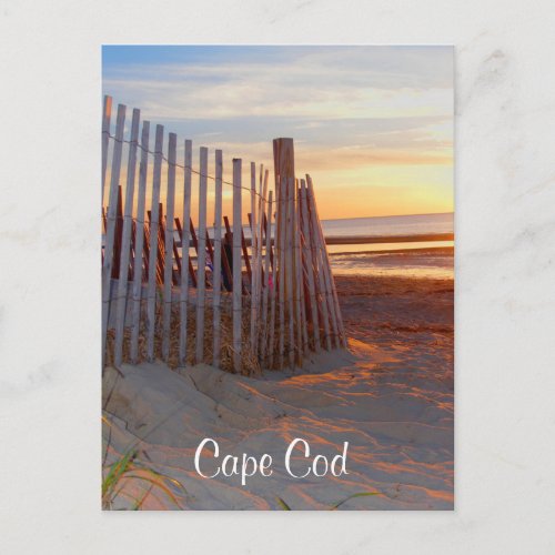 Cape Cod Sunrise Over  Beach Brewster MA Post Card
