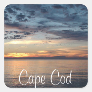 Cape Cod Sunset beach and ocean Photo Sticker