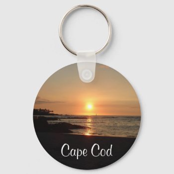 Cape Cod Sunset Keychain by merrydestinations at Zazzle