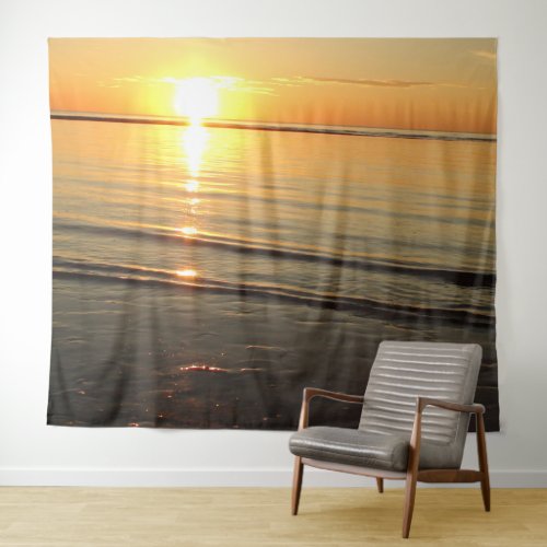 Cape Cod Sunset Ocean Photography Tapestry