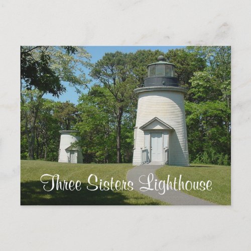 Cape Cod Three Sisters Lighthouse Mass  Post Card