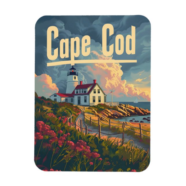 Cape Cod Vintage Magnet (Vertical)