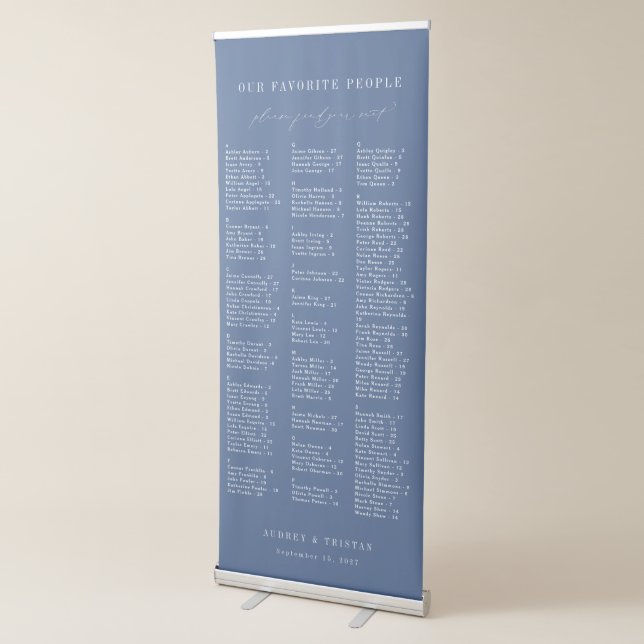 CAPE COD Wedding Alphabetical Seating Chart Retractable Banner (3/4)