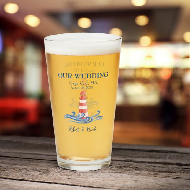 Cape Cod Wedding Glass Tumbler (Creator Uploaded)