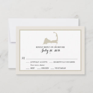 Cape Cod Wedding RSVP with Menu