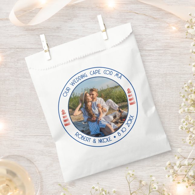 Cape Cod Wedding Theme Favor Bag (Clipped)