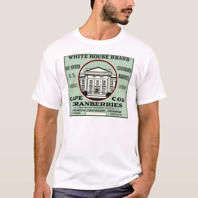 Cape Cod White House Brand Cranberry Label T-Shirt (Front)