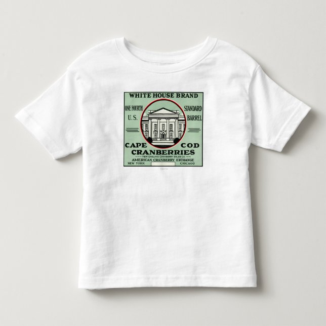Cape Cod White House Brand Cranberry Label Toddler T-shirt (Front)