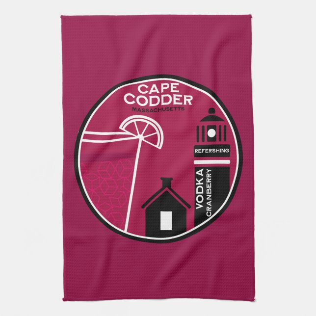 Cape Codder Cocktail Kitchen Towel (Vertical)