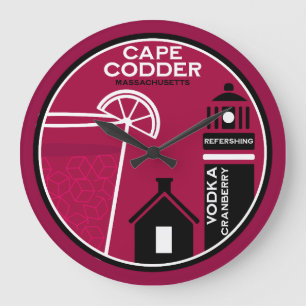 Cape Codder Cocktail Large Clock