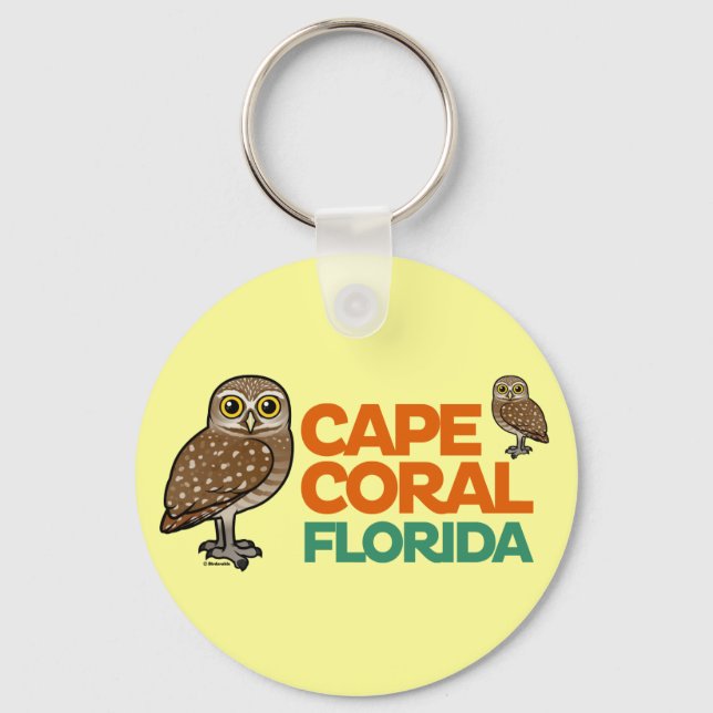 Cape Coral Burrowing Owls Keychain (Front)