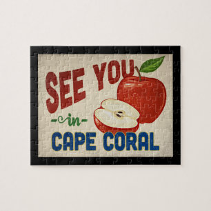 Cape Coral Florida Apple - Vintage Travel Jigsaw Puzzle