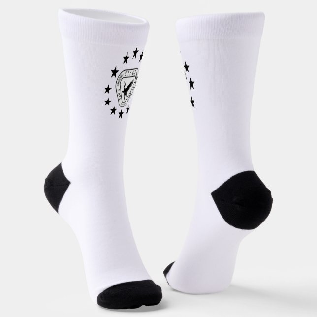 Cape Coral (Florida) city flag Socks (Angled)