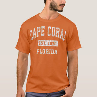 Cape Coral Florida FL Vintage Established Sports D T-Shirt