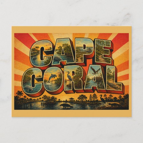 Cape Coral Florida Mangrove Canals Wildlife Art Postcard
