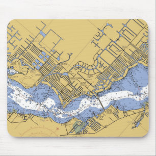 Cape Coral, Florida Nautical Harbor chart mousepad