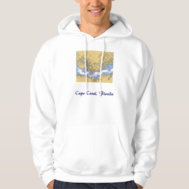 Cape Coral, Florida Nautical Harbor chart Shirt (Front)