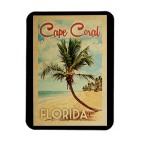 Cape Coral Palm Tree Vintage Travel