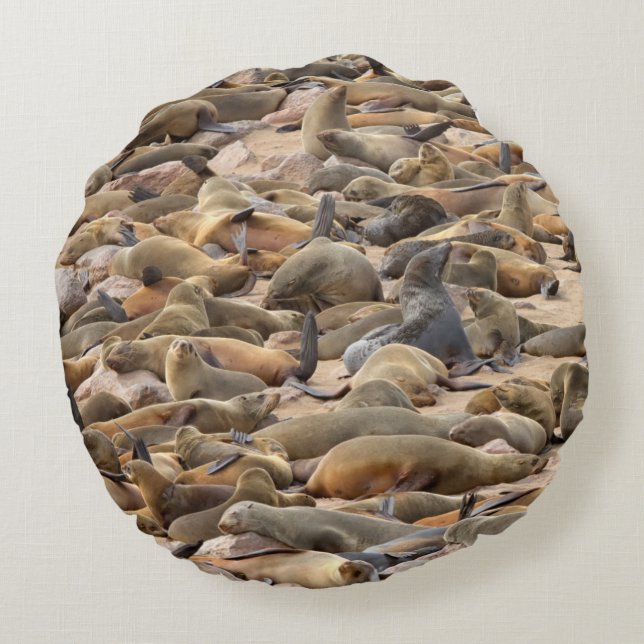 Cape Cross Seal Reserve Round Pillow (Back)