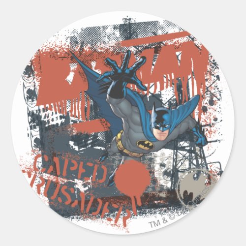 Cape Crusader Collage Classic Round Sticker