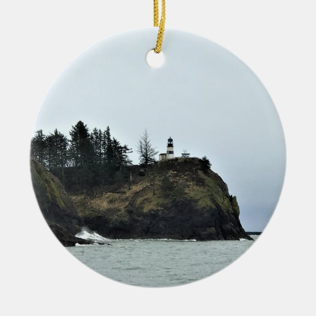 Cape Disappointment Lighthouse, WA Ceramic Ornament (Front)