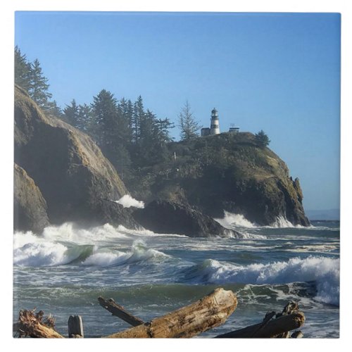 Cape Disappointment Lighthouse WA Ceramic Tile