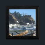 Cape Disappointment Lighthouse, WA Gift Box<br><div class="desc">A beautiful autumn afternoon in October 2017. View from the jetty of stormy waves & the lighthouse standing strong in the background. Cape Disappoint State Park,  Ilwaco,  Washington.</div>