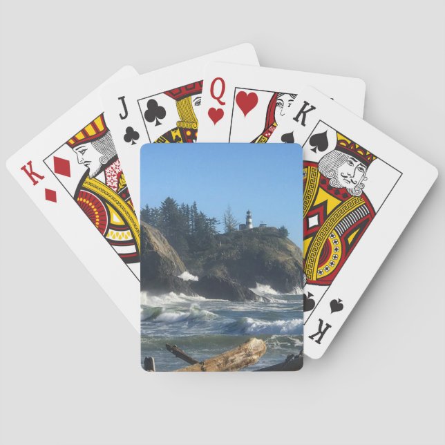 Cape Disappointment Lighthouse, WA Poker Cards (Back)