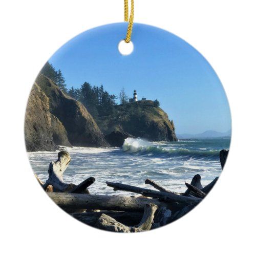 Cape Disappointment Lighthouse, Washington Ceramic Ornament