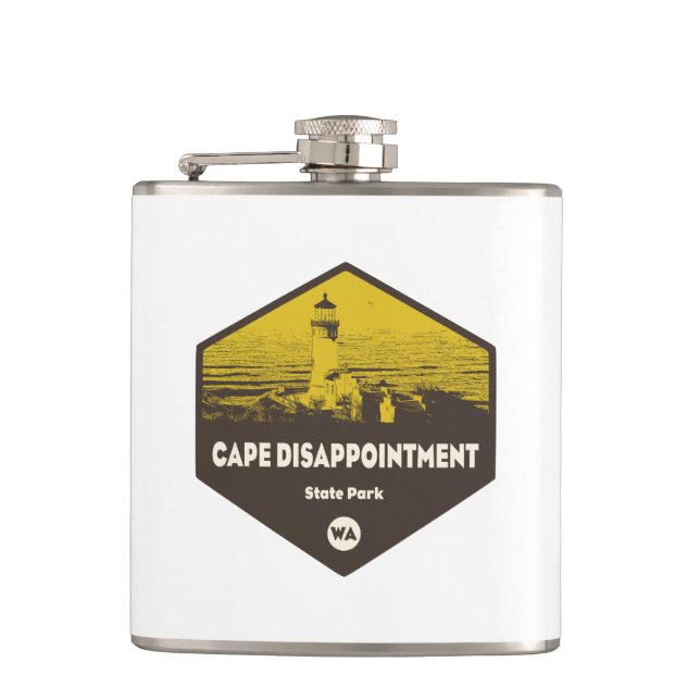 Cape Disappointment State Park Washington Flask (Front)