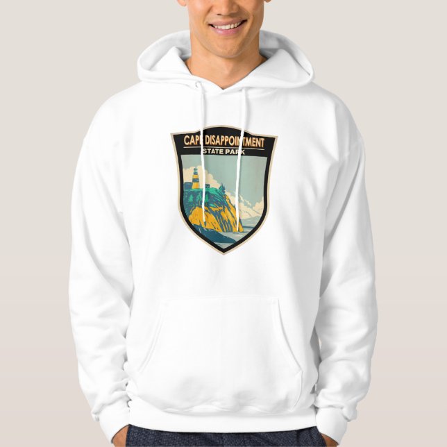 Cape Disappointment State Park Washington Vintage Hoodie (Front)
