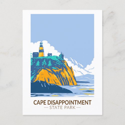 Cape Disappointment State Park Washington Vintage Postcard
